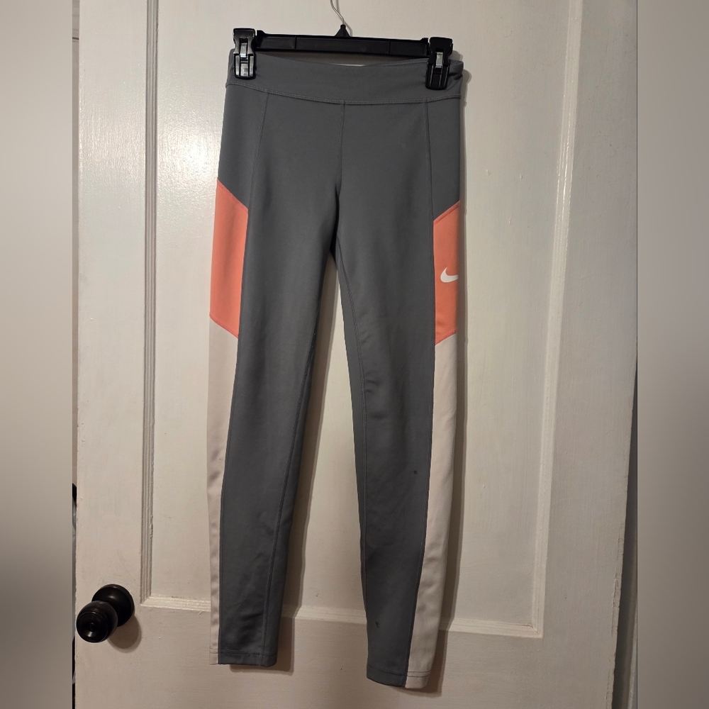 Nike Gray and Pink Leggings